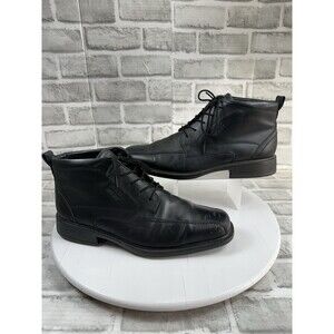 Ecco Gore-Tex Leather Chukka Ankle Boots Lace Up Black Men's EU 45 US 11/11.5